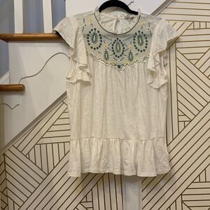Lucky Brand Short Sleeve Blouse